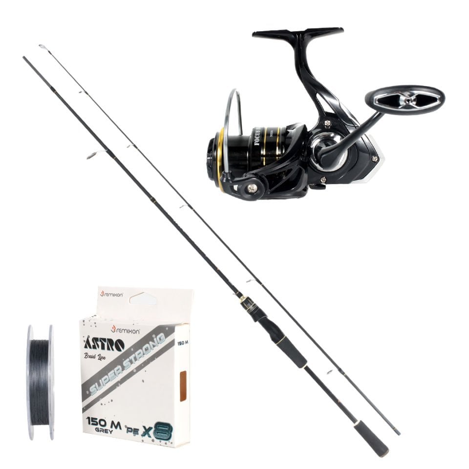 REMIXON FOCUS BG 2.40M 5-35GR 2P KAMIŞ+BG3000M 5+1BB MAKARA, SET