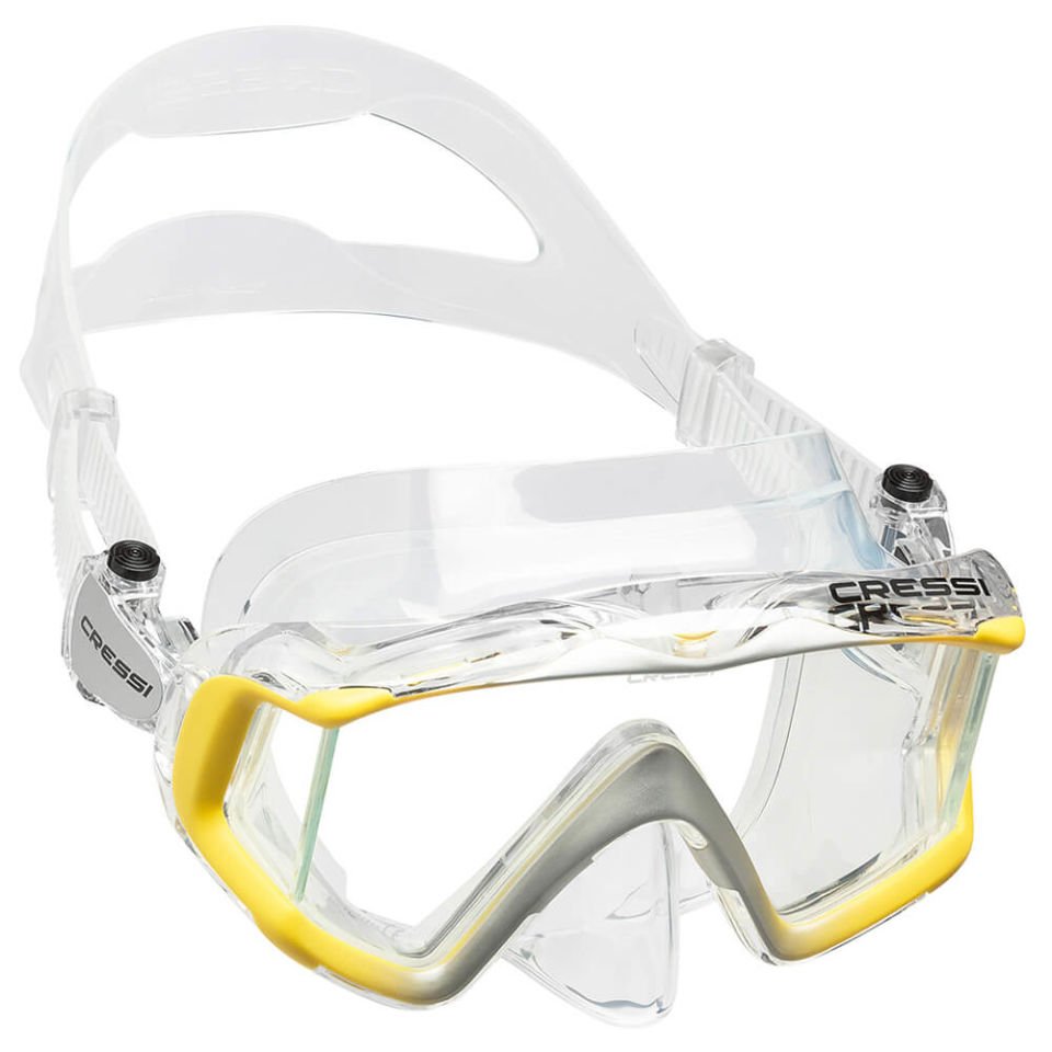 Cressi Liberty Triside Dalış Maskesi CLEAR - YELLOW