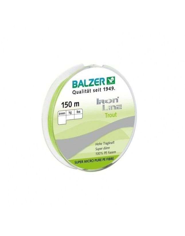 Balzer 12650 İron Line Trout PE 8 Örgü İp Misina 150mt Chartrush