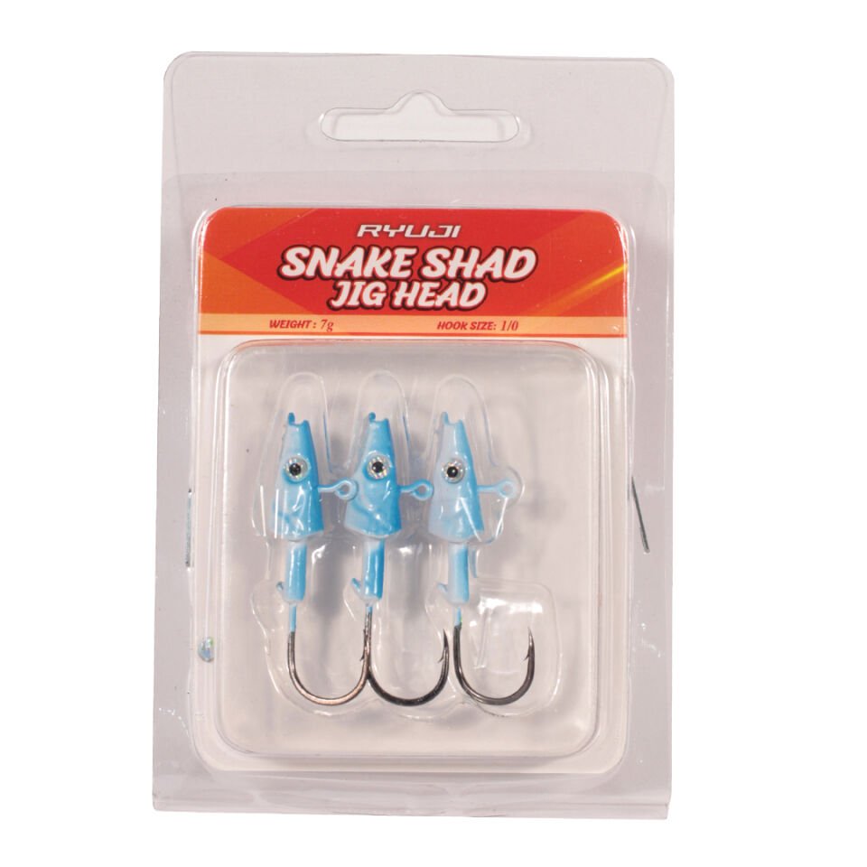 RYUJI SNAKE SHAD JIG HEAD,14GR (3 AD)