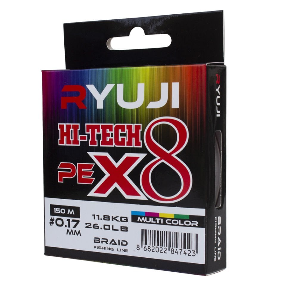 Ryuji Hi-Tech X8 150m 0.13mm Multi Color İp Misina