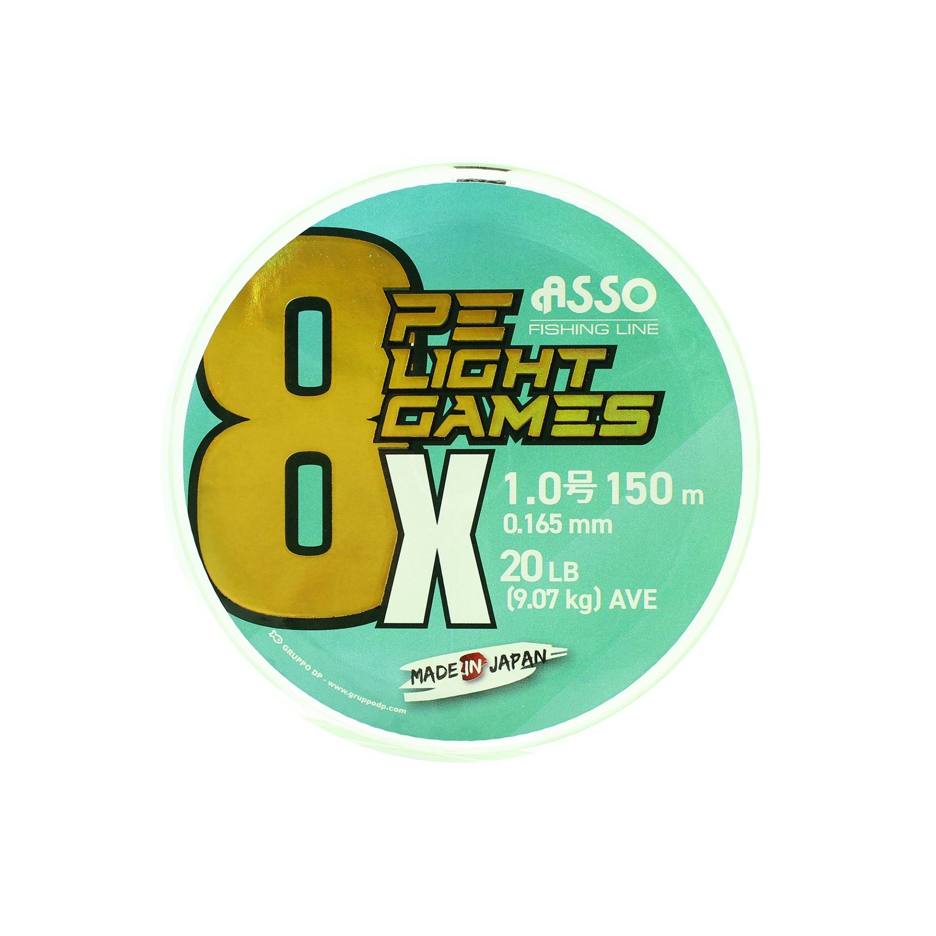Asso 8X Light Games PE 8 Örgü Spin İp Misina 150mt Fluo Green