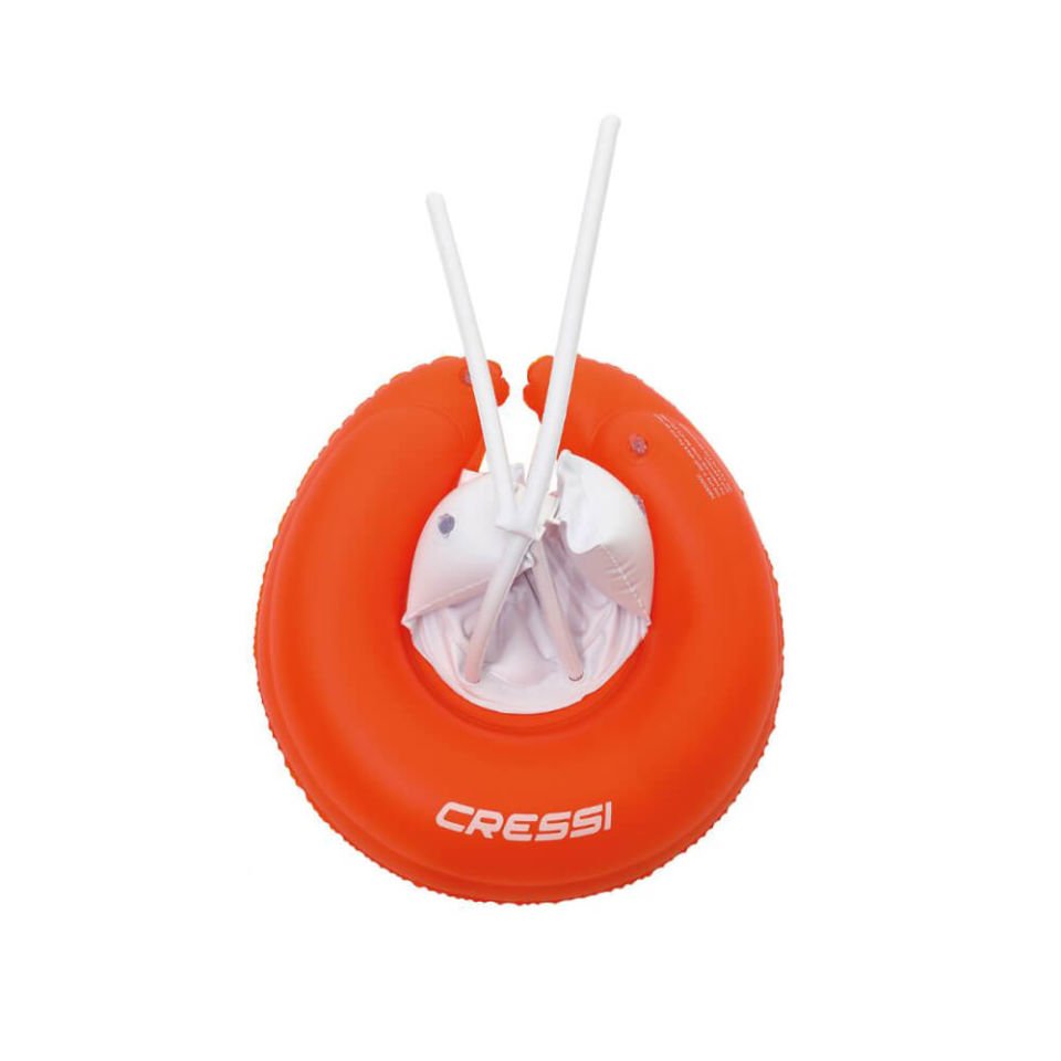 Cressi Baby Swim Ring With Seat And Braces Can Simidi ORANGE - 32X50CM