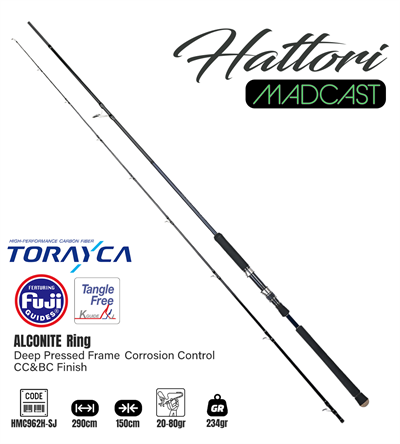 Fujin Madcast 290cm 20-80gr Shore Jig Kamışı