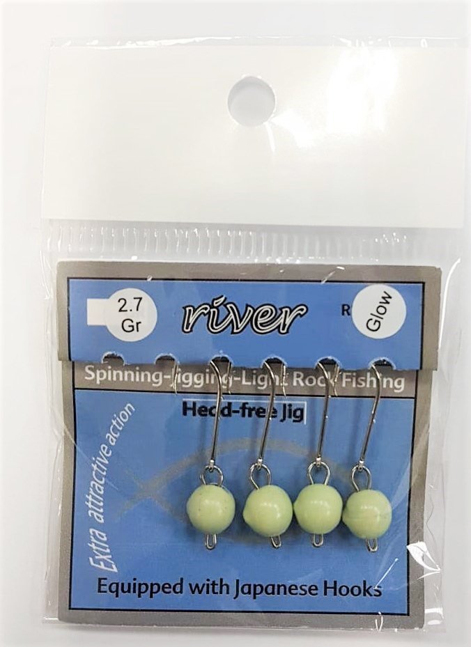 River Mafsallı Hareketli Glow Jig Head 4P