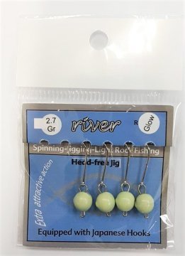 River Mafsallı Hareketli Glow Jig Head 4P
