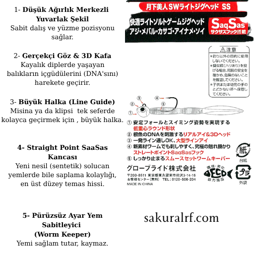 Daiwa Gekkabijin SW Light Jig Head SS Red Glow #8