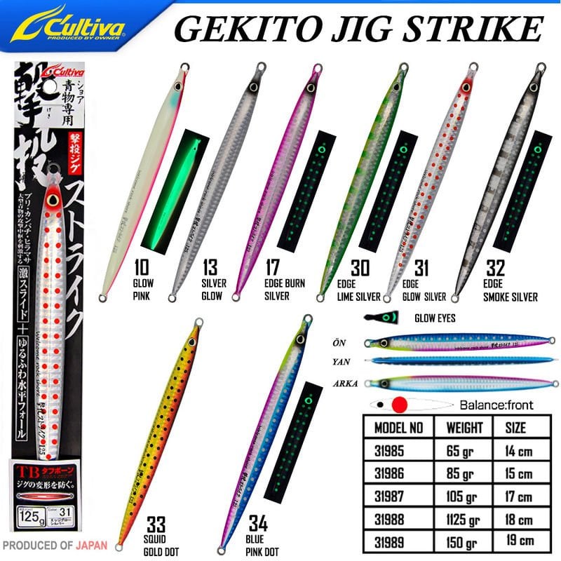 Cultiva 31987 GEKITO JIG STRIKE 17cm 105 gr