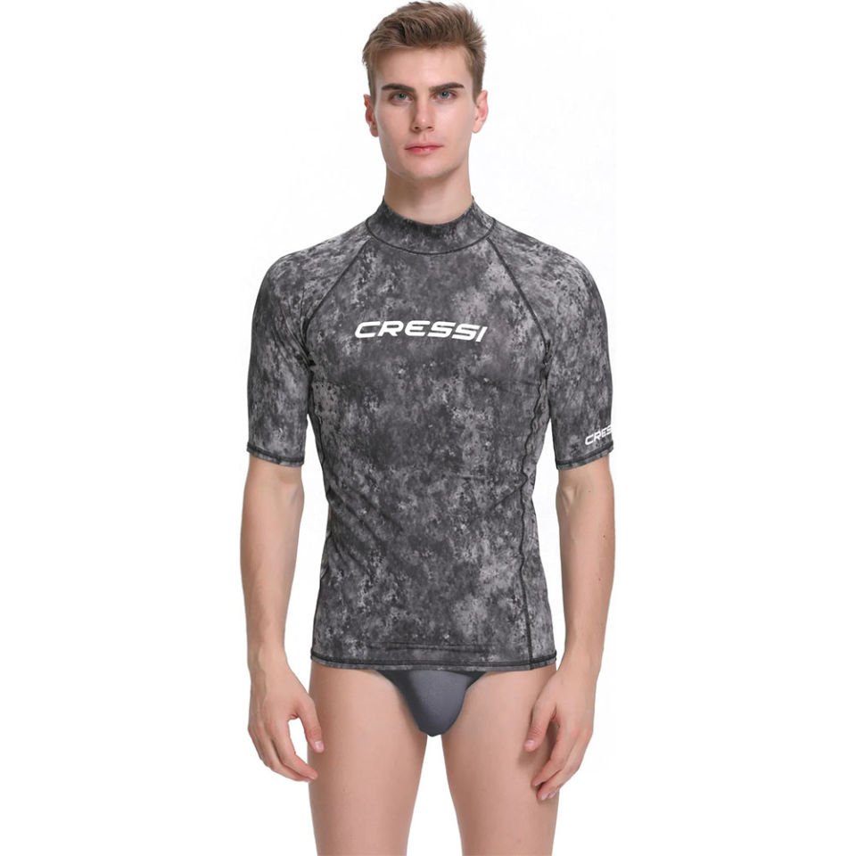 Cressi Rash Guard Man T-Shirt CAMO BLACK GREY - S - NO:2