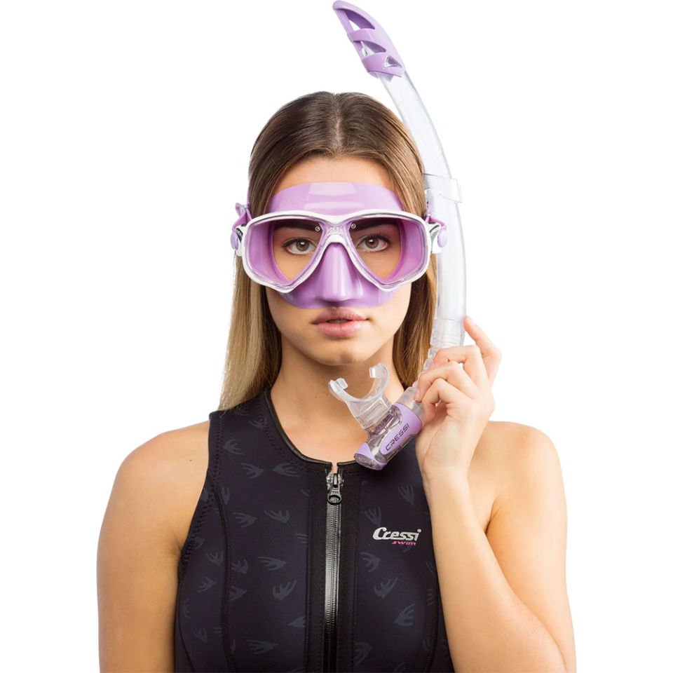 Cressi Marea Maske Gamma Şnorkel Seti LILAC-LILAC