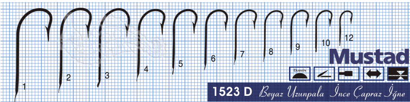 Mustad Olta İğnesi 1523D 100lü