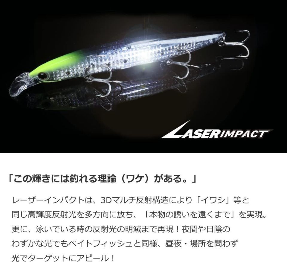 Daiwa Shore Line Shiner Z Vertice R Laser Impact 125S - LI  Bull Pin Sardine
