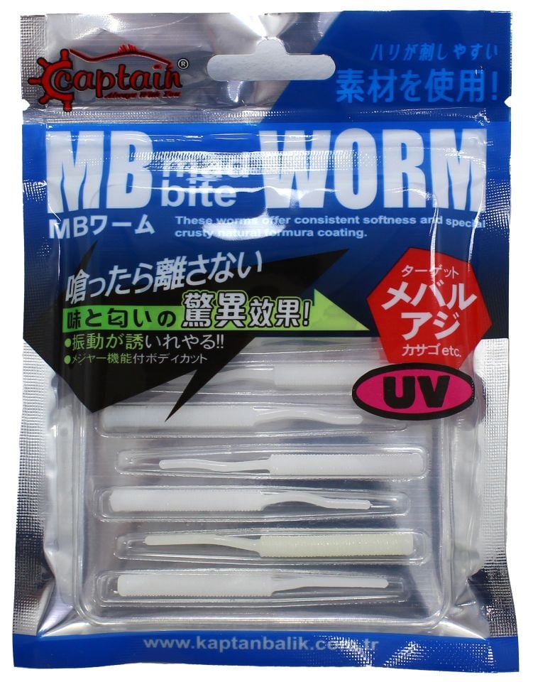 Captain 3520 Mini Worm Floating 5 cm Aromalı LRF Silikon Yem 10'lu