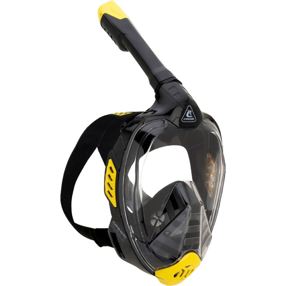 Cressi Bali Tam Yüz Maske BLACK / YELLOW - L/XL