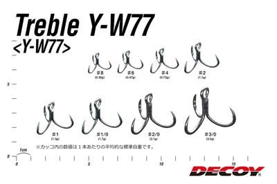 DECOY Y-W77 Curve Treble Geniş Tutuşlu Üçlü Kanca