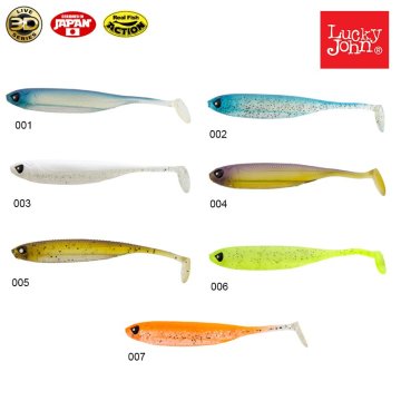 Lucky John Makora 3D Shad Tail 5'' (12.7 cm) 4P Silikon Yem