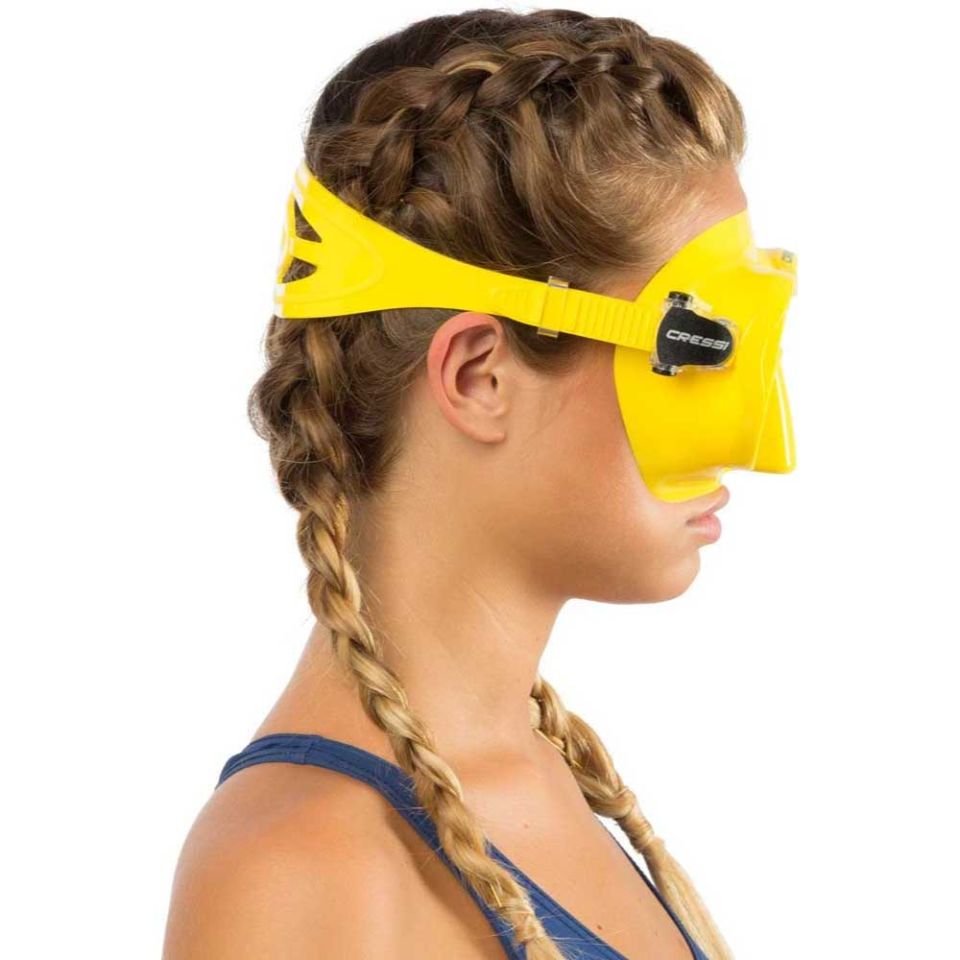 Cressi F1 Frameless Dalış Maskesi YELLOW-YELLOW - YETİŞKİN