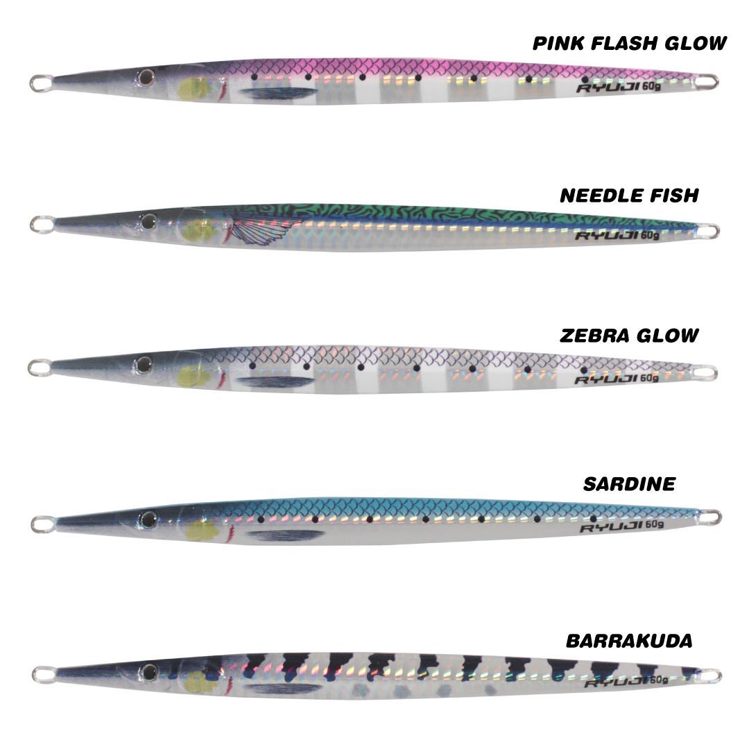 RYUJI GARFISH JIG 100GR, BARRAKUDA