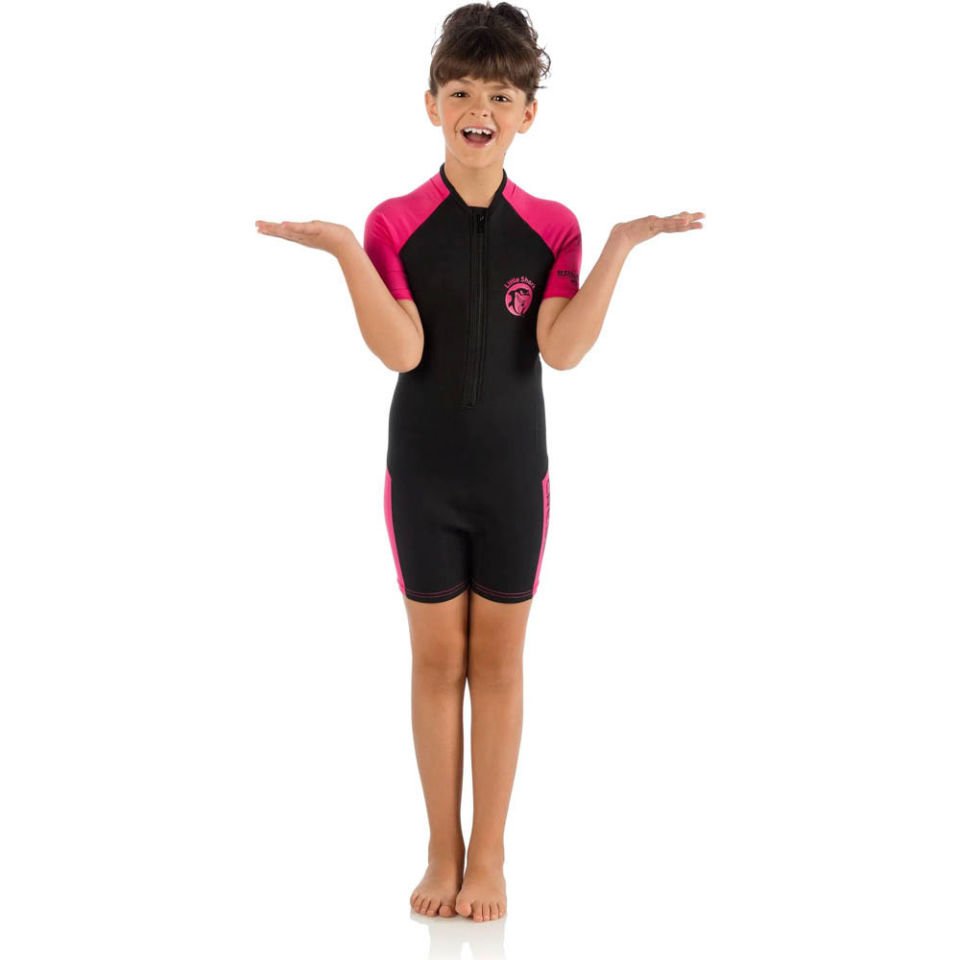 Cressi Little Shark Junior Shorty Dalış Elbisesi BLACK / PINK - 2MM - 5/6 YAŞ