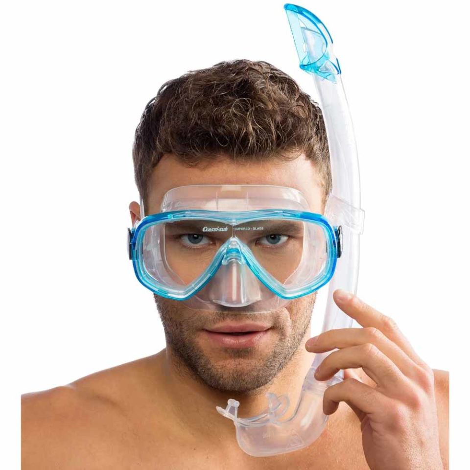 Cressi Onda Maske Mexico Şnorkel Seti CLEAR-AQUAMARINE