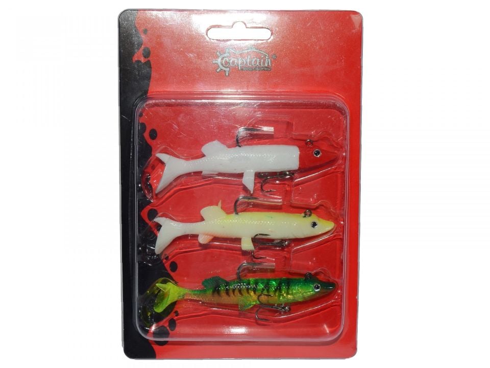 Captain 3068 Pluse Soft 10cm Turna Silikonu 3'lü Mix Set Suni Yem