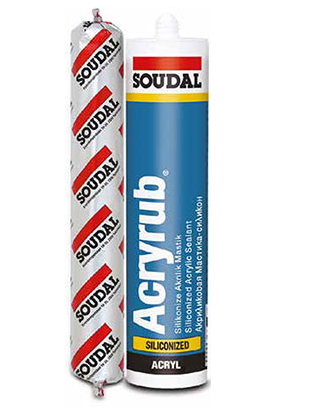 500 GR SOUDAL ACRYRUB SİLİKONİZE MASTİK KAHVERENGİ