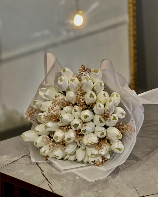 White Tulip Bouquet