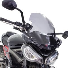 GP Kompozit Triumph Street Triple 2017-2023 Uyumlu Ön Cam Füme