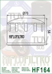 Hiflo Hf164 2005-2014 BMW R 1200 RT Uyumlu Yağ Filtresi