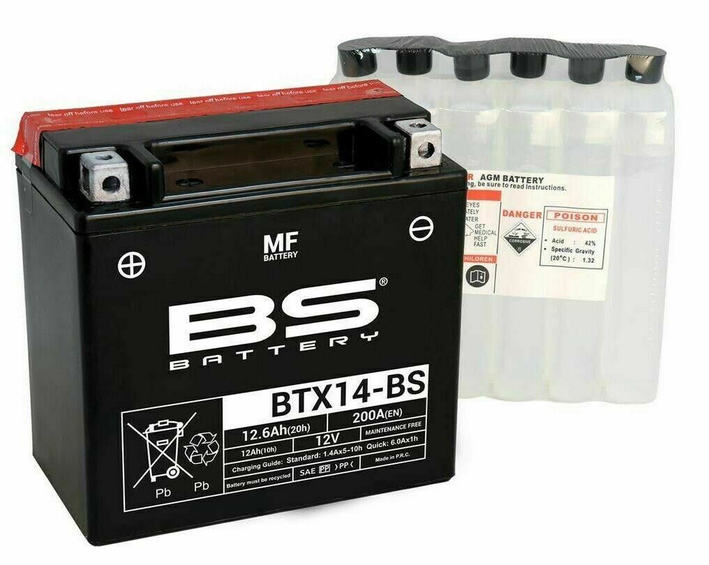 Bs Btx14-Bs 2003-2007 Honda VTX 1300 S Uyumlu Akü Sulu Akü