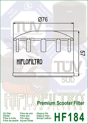 Hf184 Hıflo 2000-2010 Piaggio X9 500 Yağ Filtresi