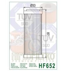 Hiflo Hf652 2011-2023 KTM 350 SXF Uyumlu Yağ Filtresi