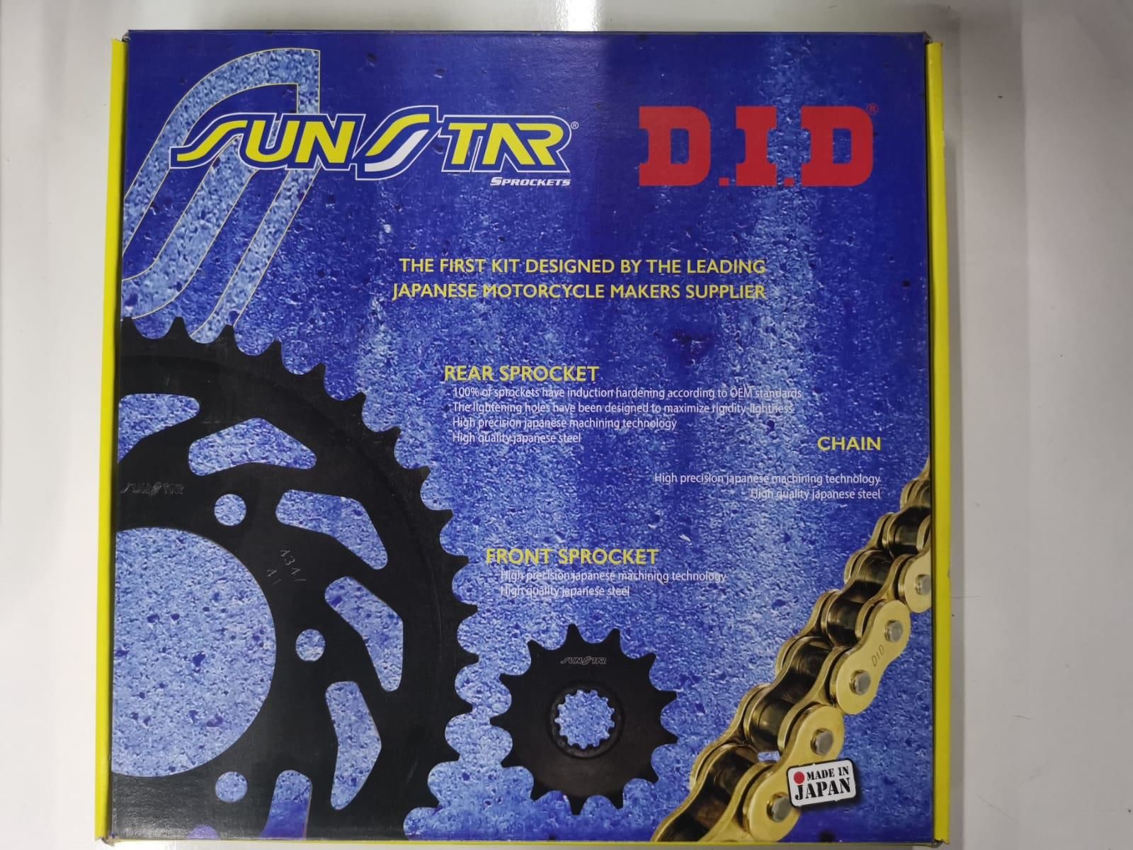 Did-Sunstar 1995-2002 Honda NX 650 Dominator Uyumlu Zincir Dişli Set Çelik Renk