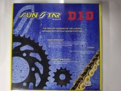 Did-Sunstar 1995-2002 Honda NX 650 Dominator Uyumlu Zincir Dişli Set Gold (Sarı) Renk