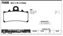 Ebc Fa606Hh 2014-2023 KTM 390 RC Uyumlu Ön Fren Balatası Sinterli Balata