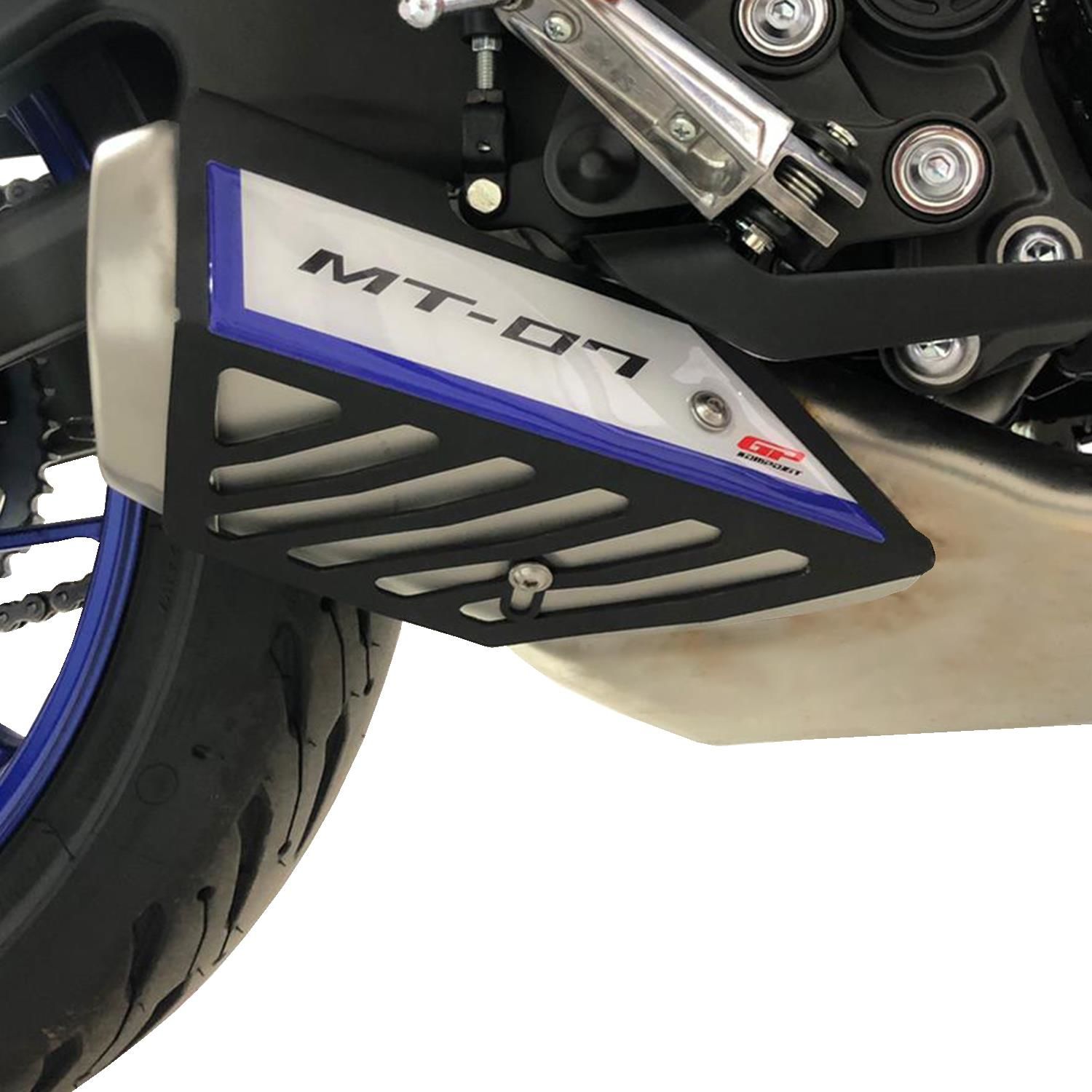 GP Kompozit Yamaha MT-07 2014-2021 Uyumlu Egzoz Koruma Kapağı Siyah