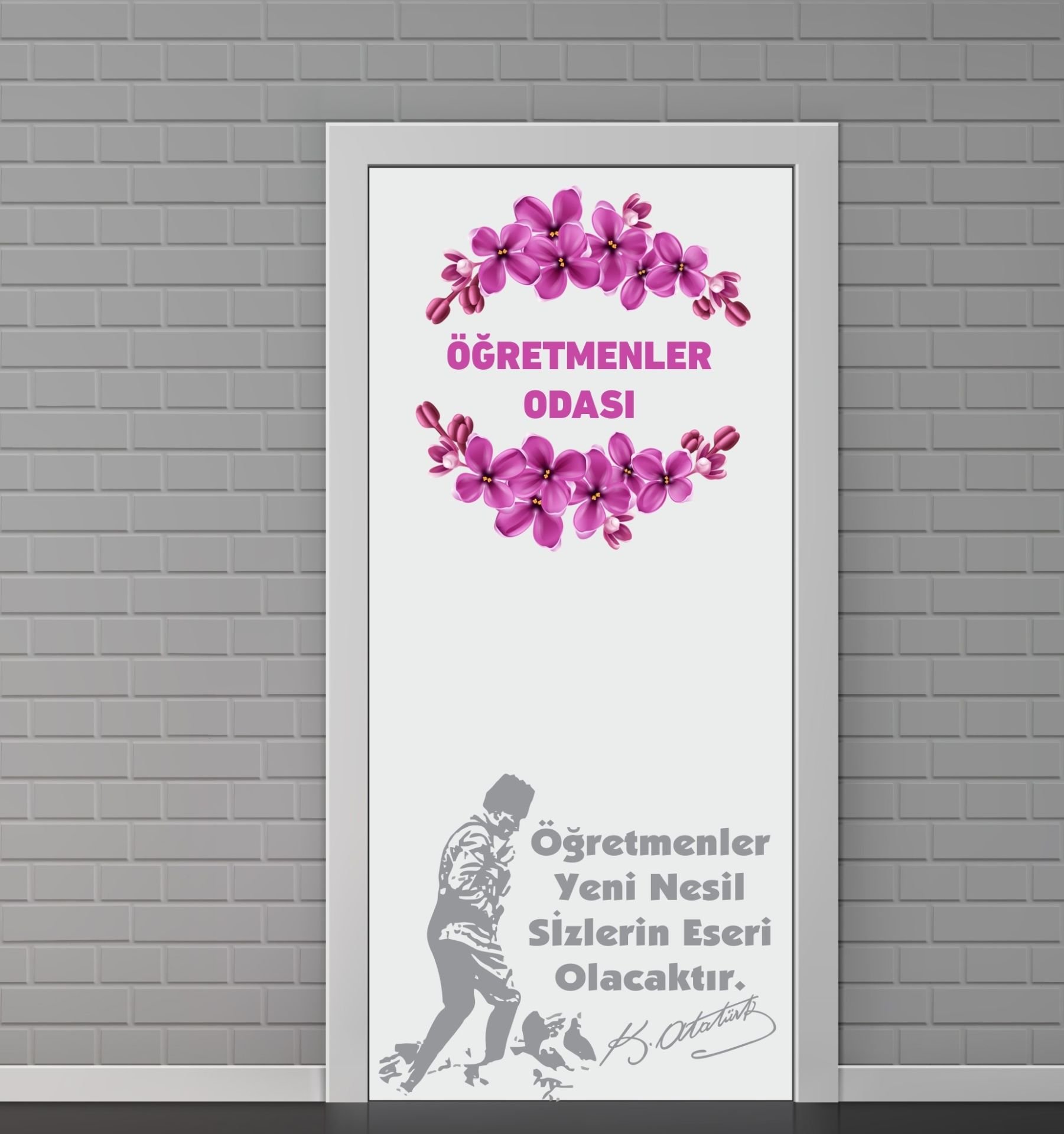 Öğretmenler Odası Ilkokul Ortaokul Anasınıf Lise Kapı Giydirme Sticker