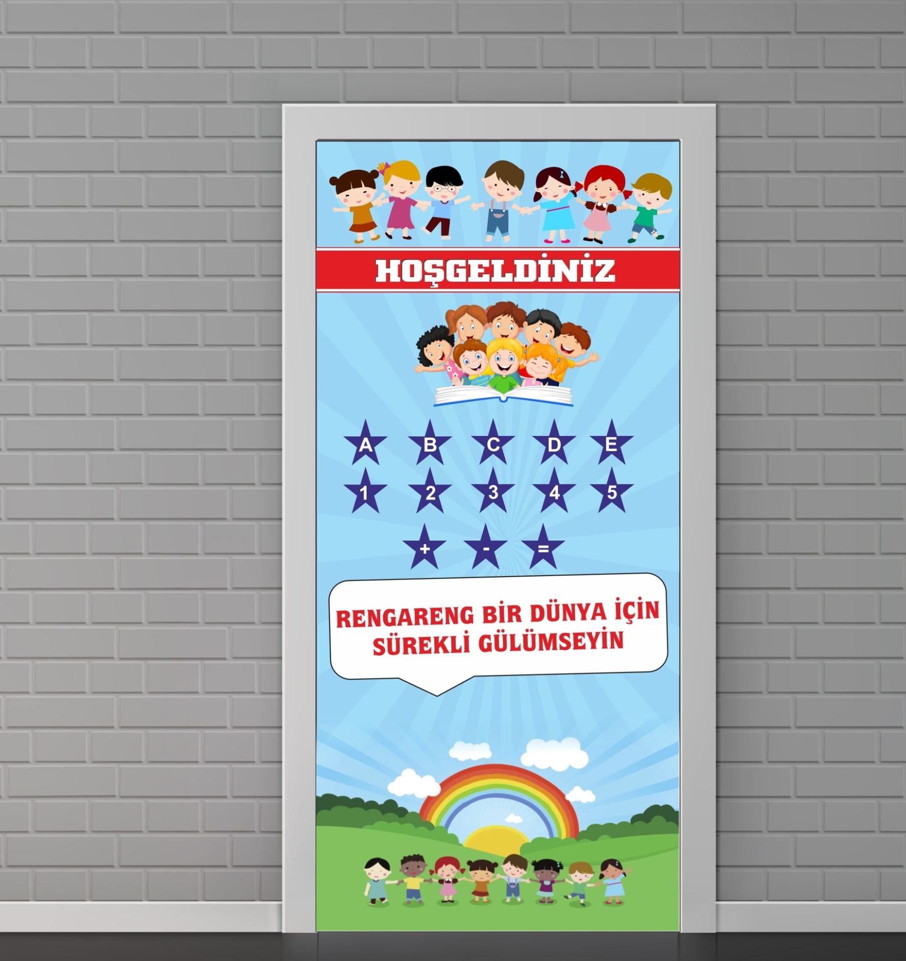 İlköğretim Ilkokul Ortaokul Anasınıf Lise Kapı Giydirme Sticker