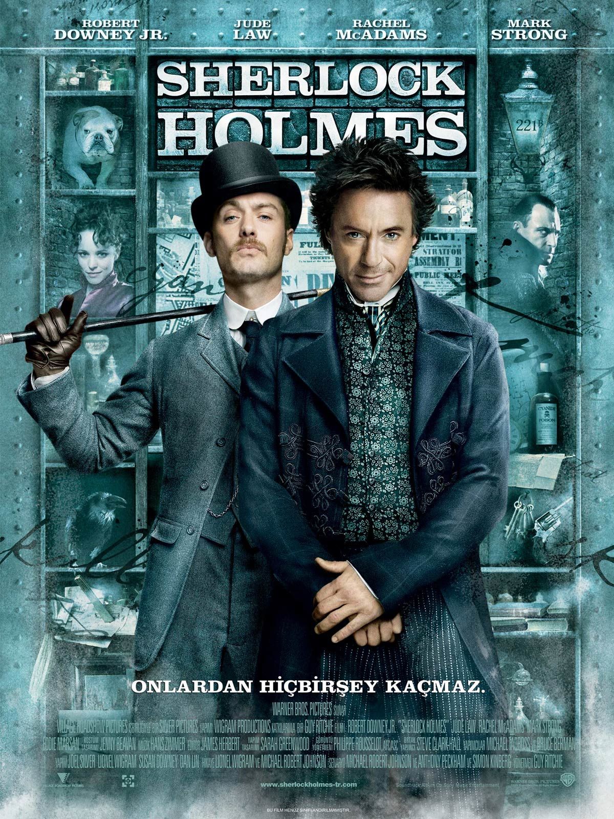 Sherlock Holmes Film Dizi Afişi Pleksi Masaüstü Plak