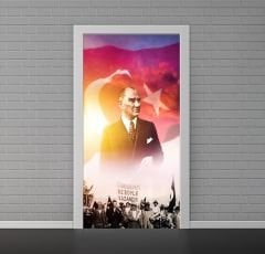 ATATÜRK Anaokul Kreş Ilkokul Ortaokul Anasınıfı Lise Kapı Giydirme Sticker Folyo