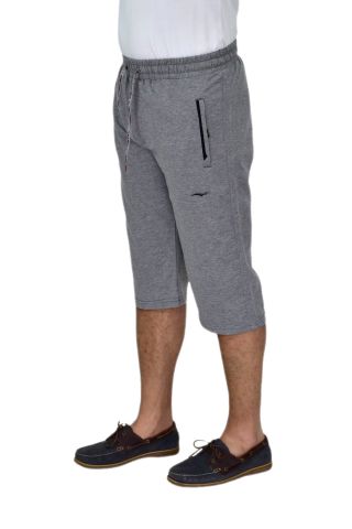 Erkek Büyük Beden Rahat Kesim Düz Paça Likralı Kumaş Kapri BGL-ST04617