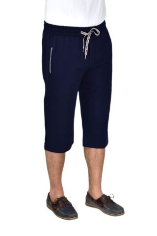 Erkek Büyük Beden Rahat Kesim Düz Paça Likralı Kumaş Kapri BGL-ST04617