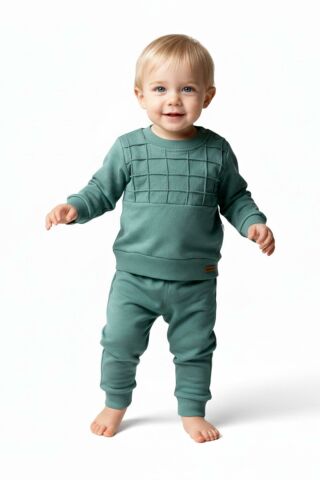 Erkek Çocuk Önü Baskılı Sweatshirt Ve Eşofman Alt Takım BGL-ST05255