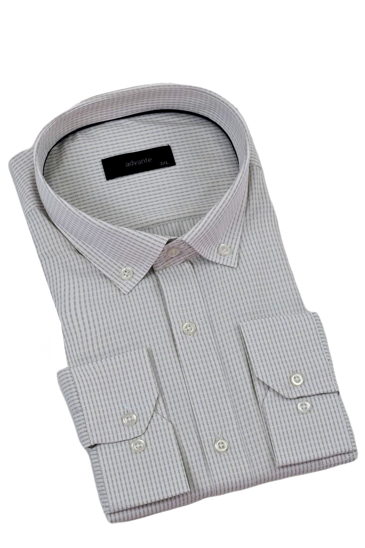 Erkek Büyük Beden Klasik Tek Cepli Uzun Kol Gömlek BGL-ST04341