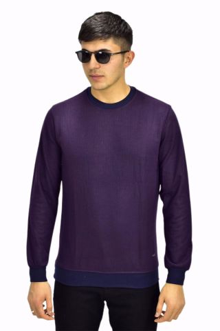 Erkek Spor Sıfır Yaka Sweatshirt R2270 BGL-ST03187
