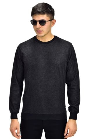 Erkek Spor Sıfır Yaka Sweatshirt R2270 BGL-ST03187