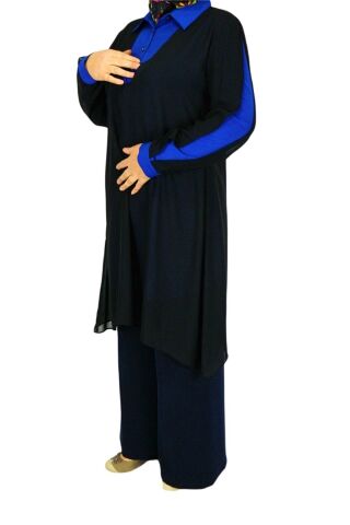 Kadın Siyah 2 li Şifon Tunik MS0217