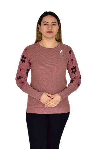 Kadın Triko Papatyalı Kazak BGL-ST03357