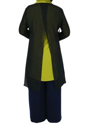 Kadın Siyah 2 li Şifon Tunik MS0217