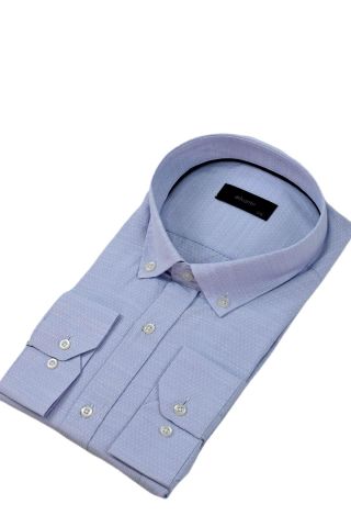 Erkek Büyük Beden Klasik Tek Cepli Uzun Kol Gömlek BGL-ST04342